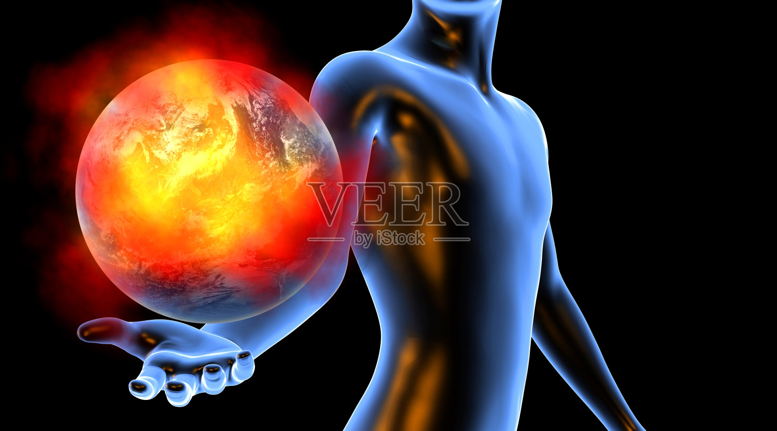 人为造成的全球变暖照片摄影图片