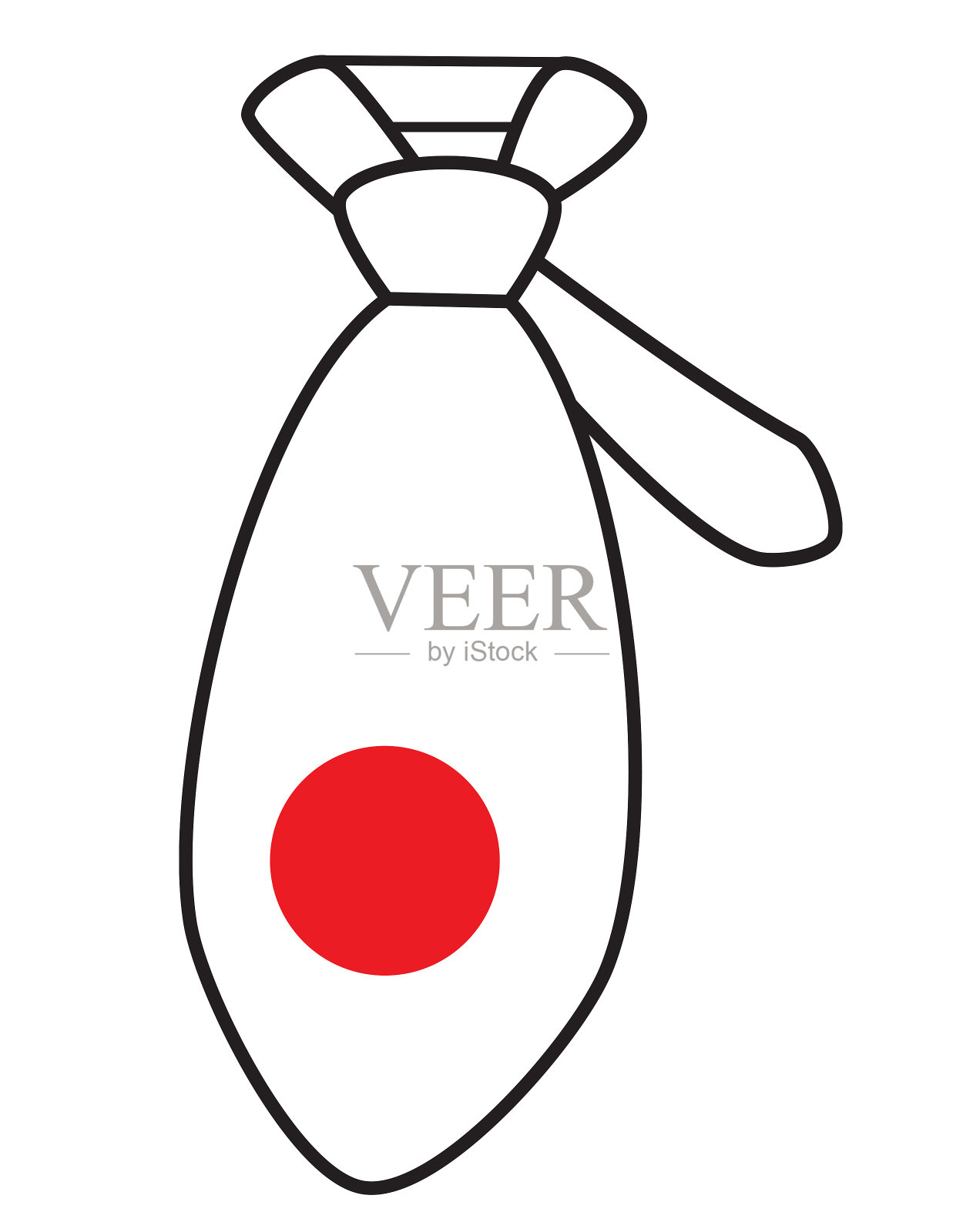 领带上有日本国旗照片摄影图片