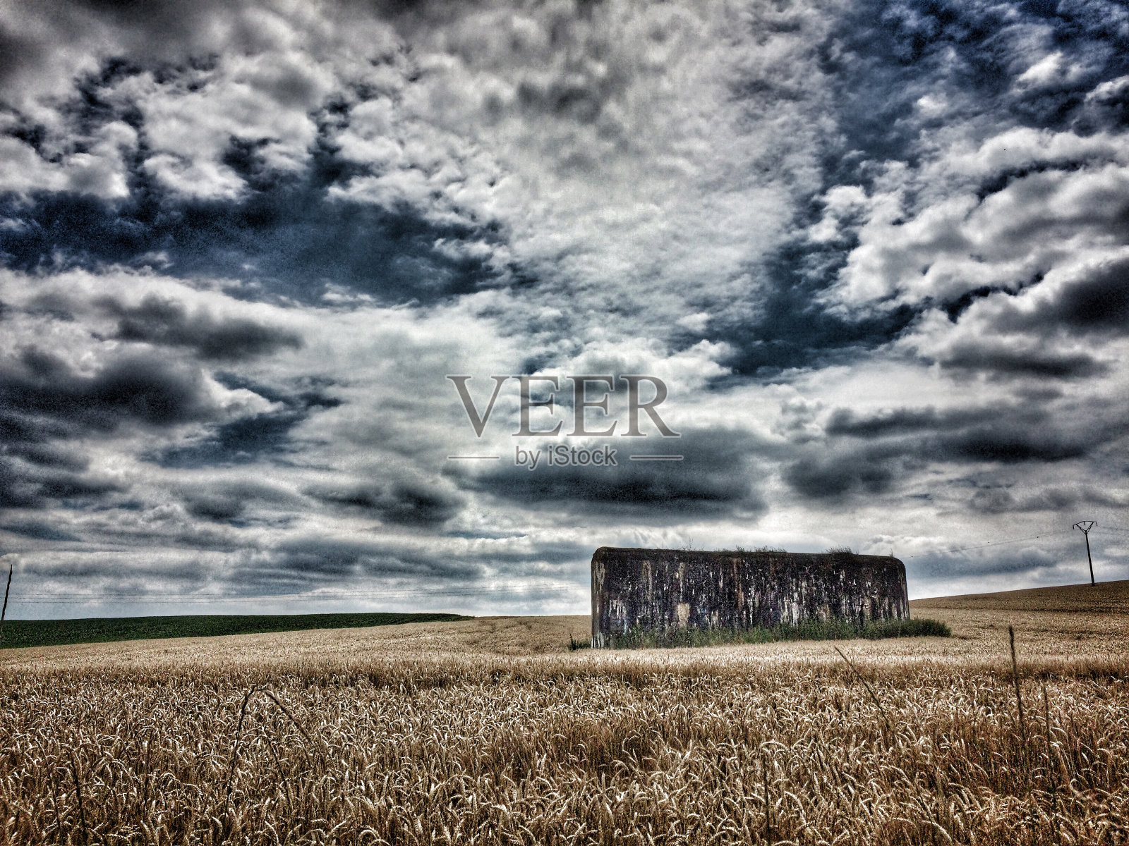 二战时在法国阿尔萨斯的地堡照片摄影图片