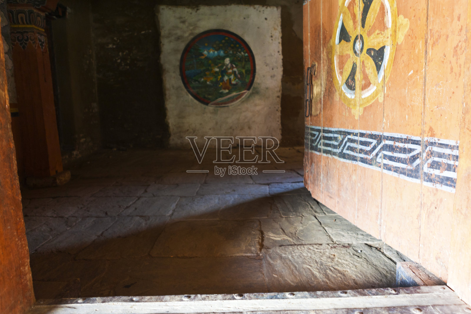 亚洲不丹的栾氏宗寺入口照片摄影图片