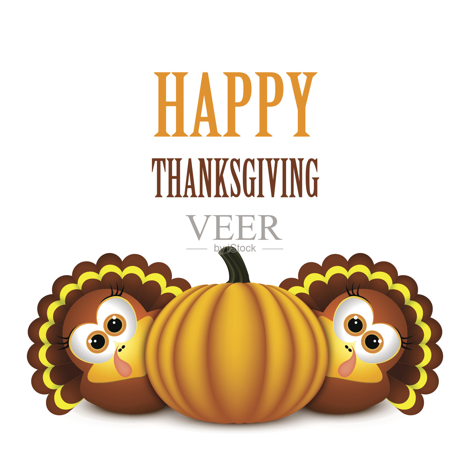感恩节卡片。插画图片素材