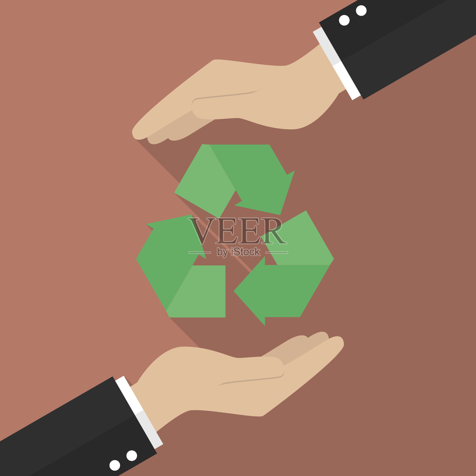 手握回收图标插画图片素材