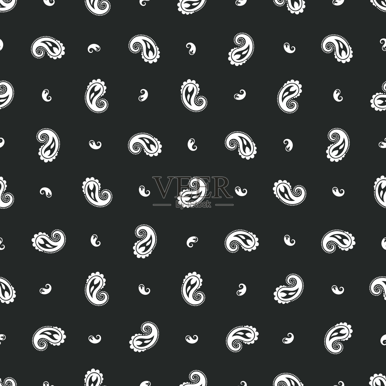 无缝的佩斯利图案插画图片素材