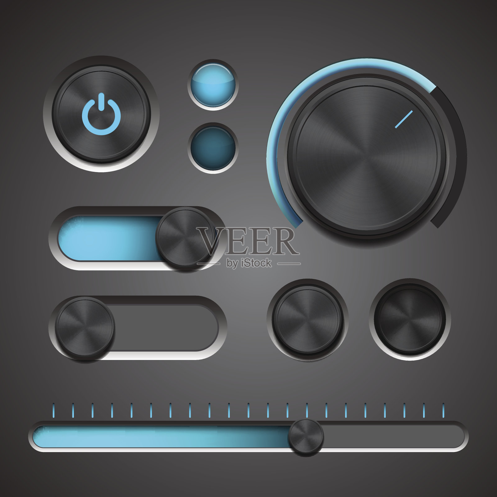 详细UI元素的集合图标素材