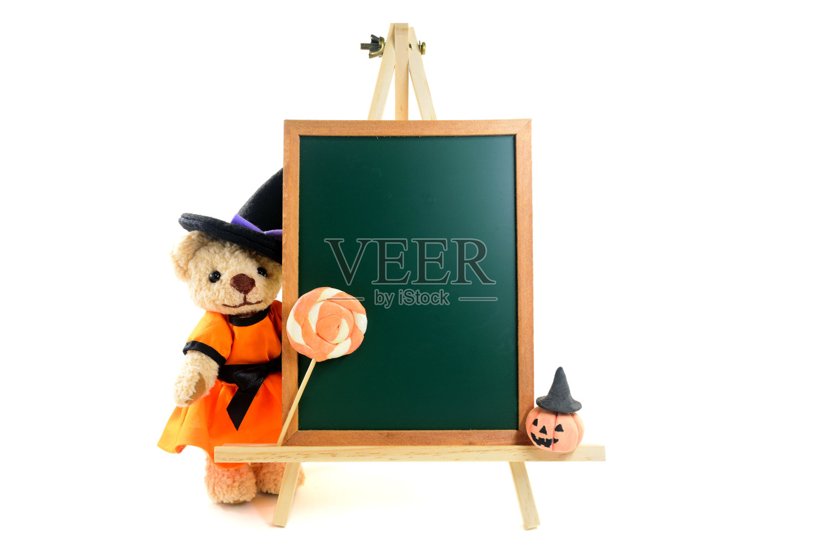 万圣节的黑板上照片摄影图片