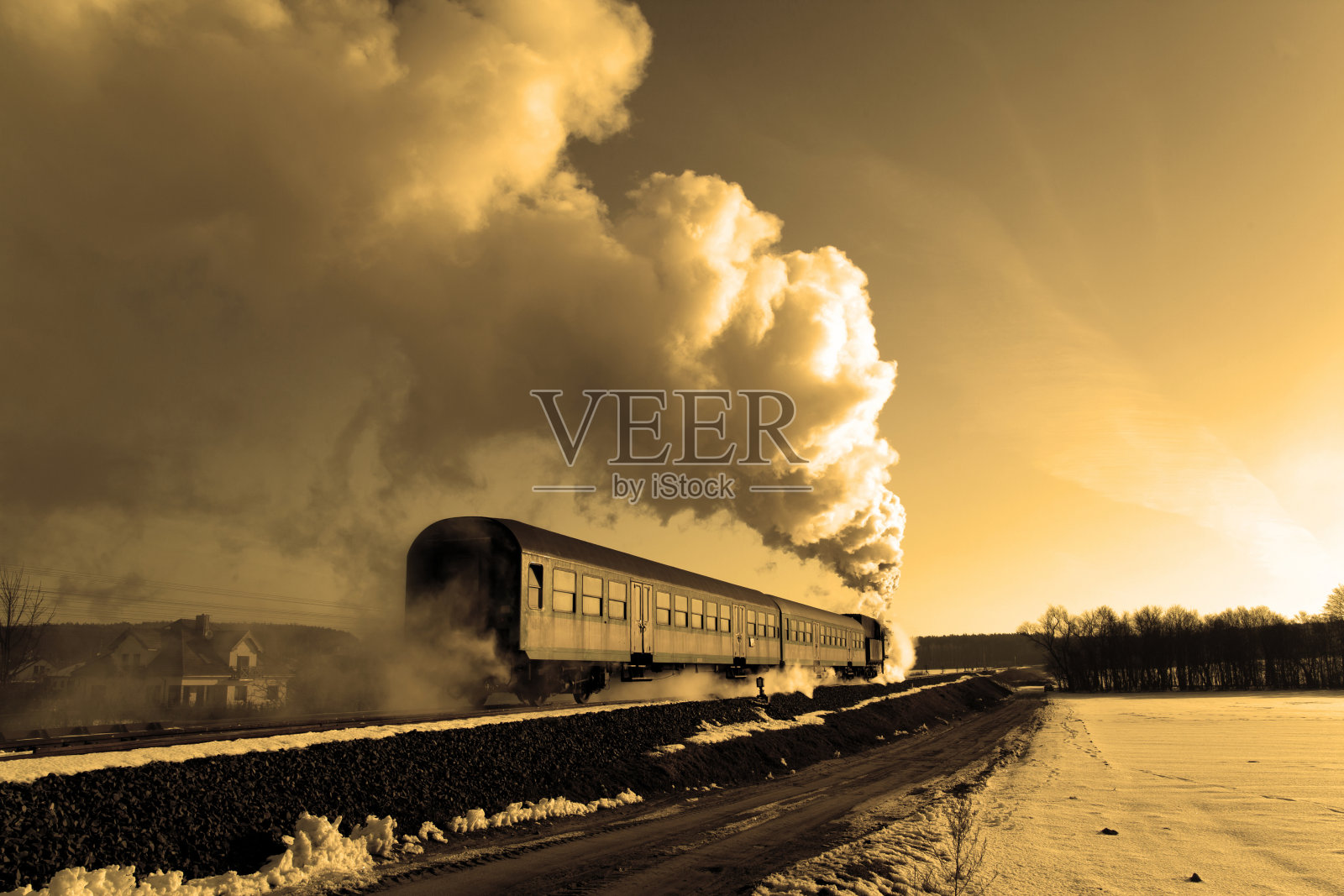 老式复古蒸汽火车照片摄影图片