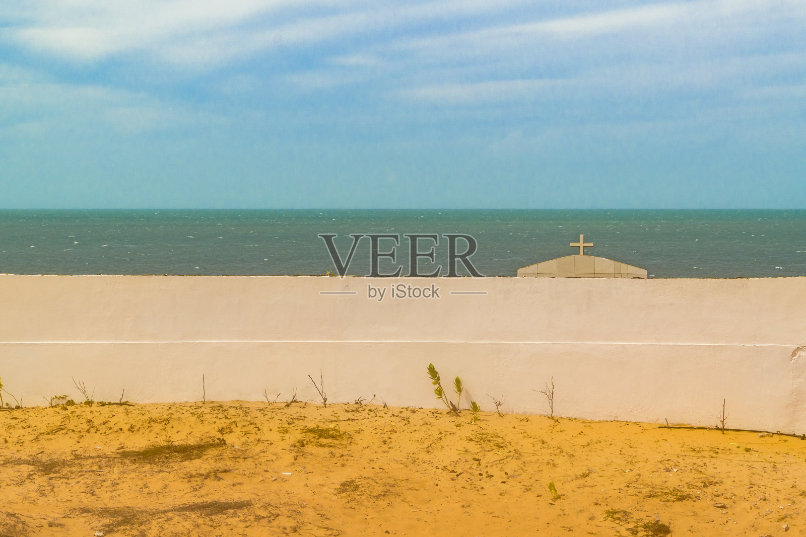 巴西杰里科阿拉海滩的公墓照片摄影图片