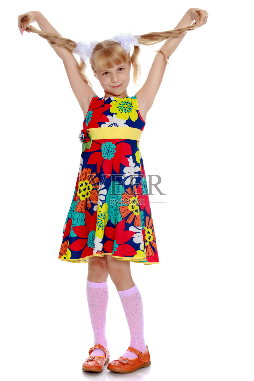 美丽的小女孩照片摄影图片