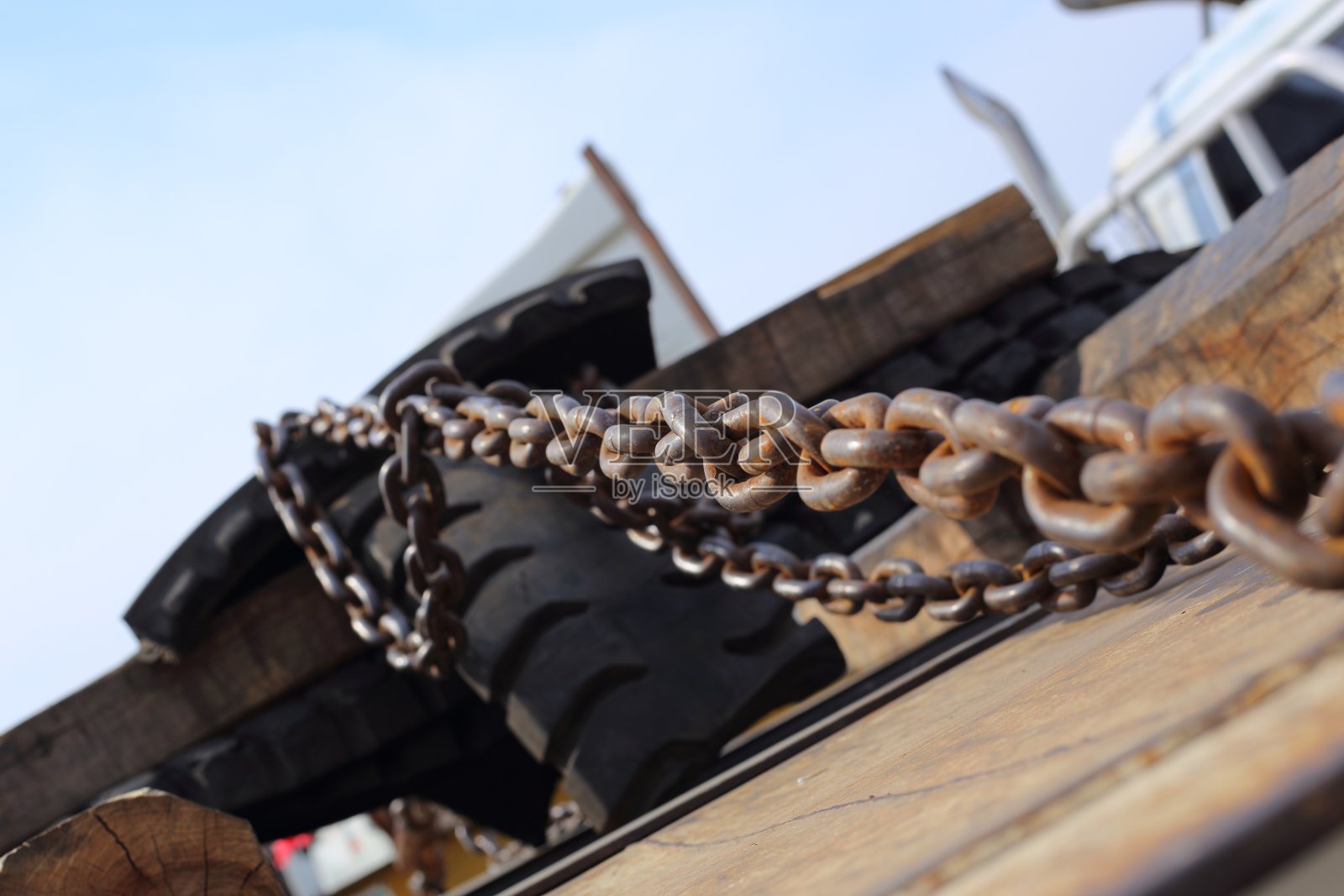 链上卡车照片摄影图片