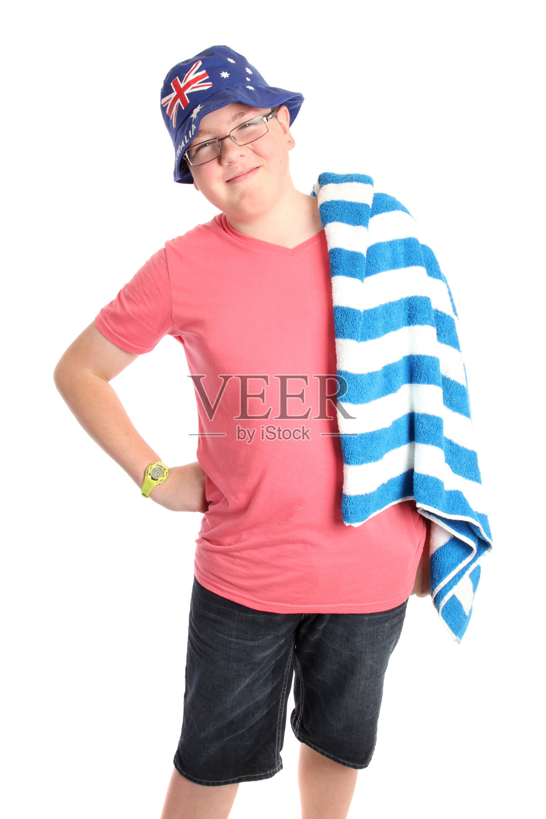 沙滩男孩照片摄影图片