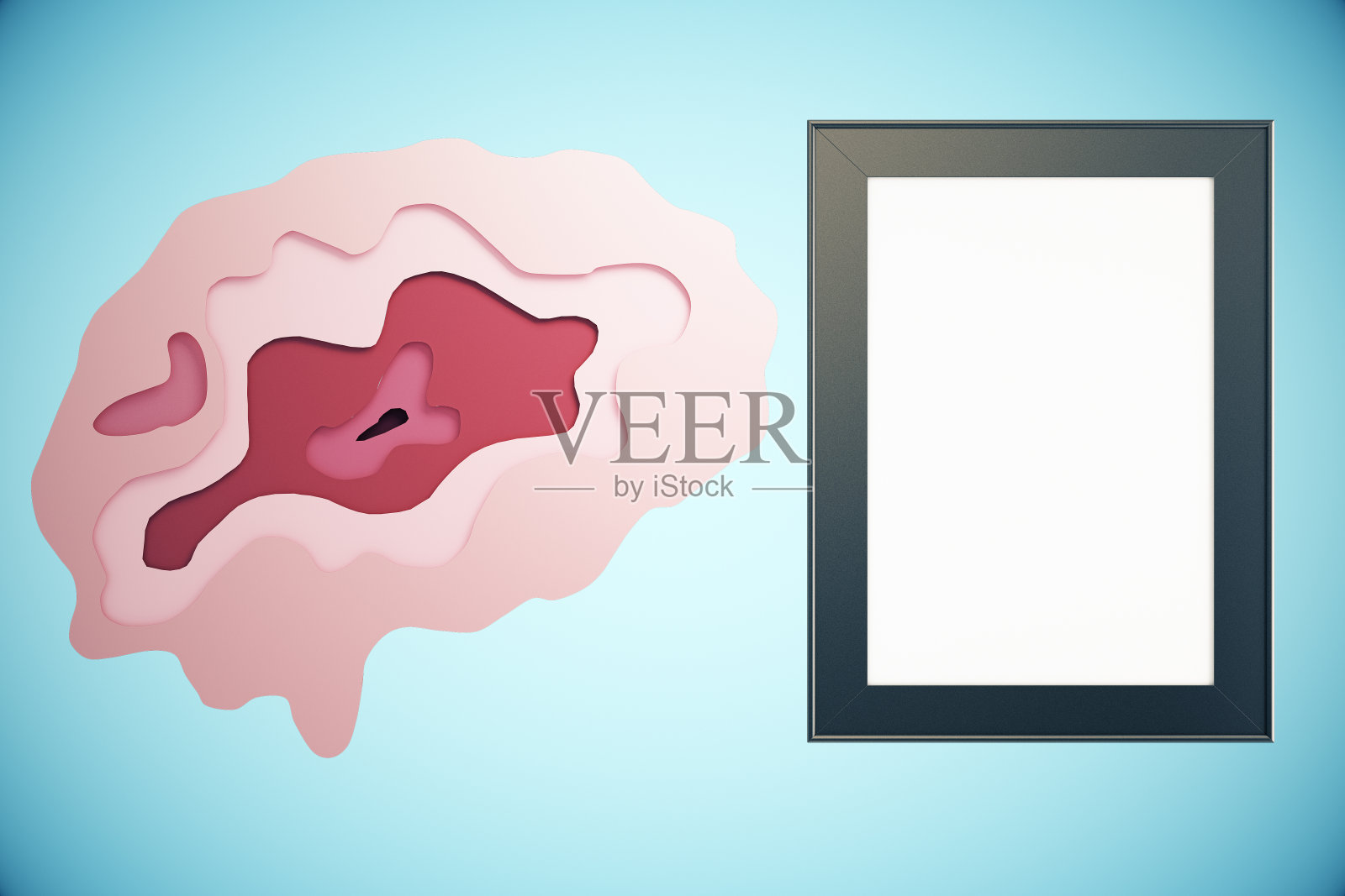 大脑和框架照片摄影图片