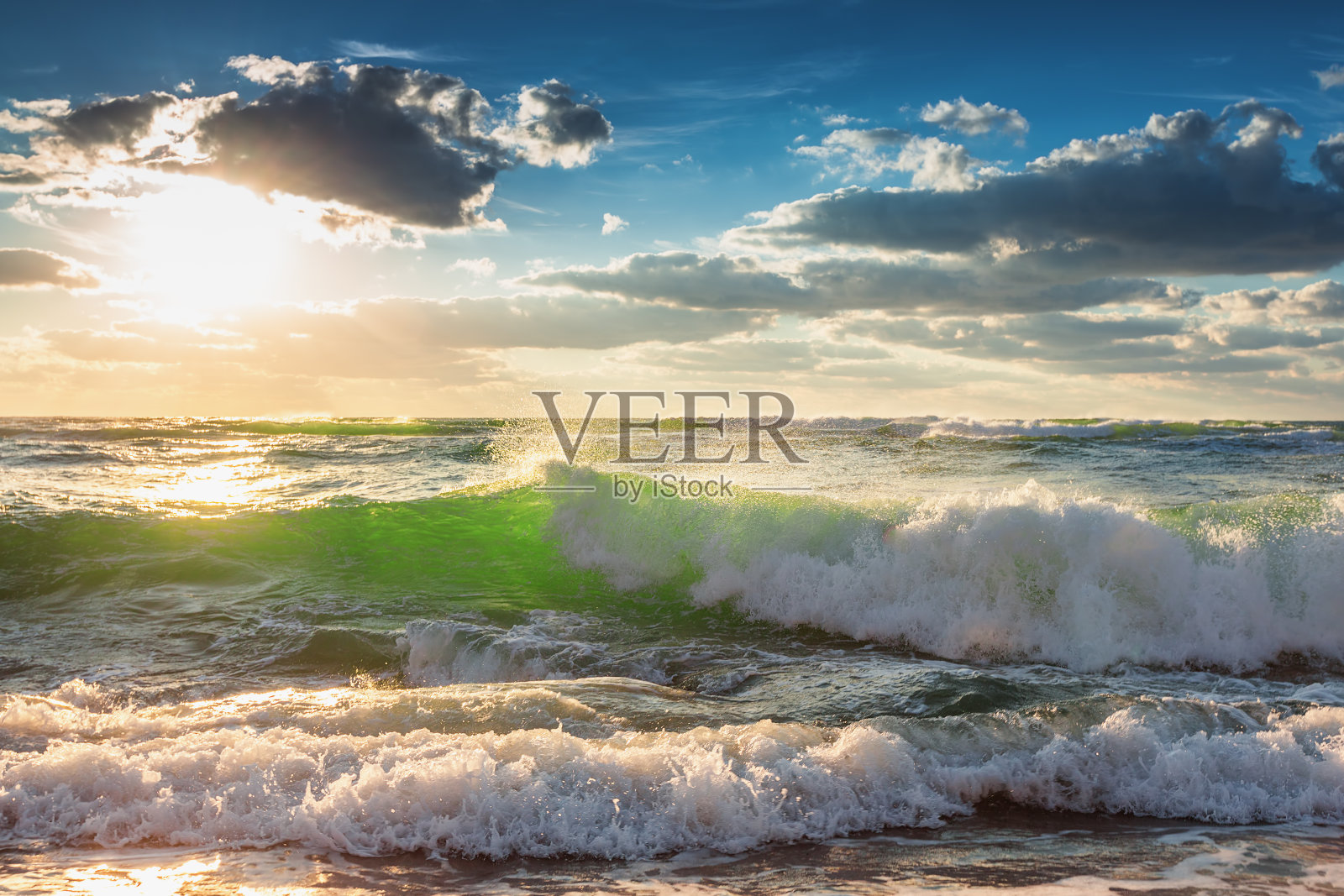 日出波照片摄影图片