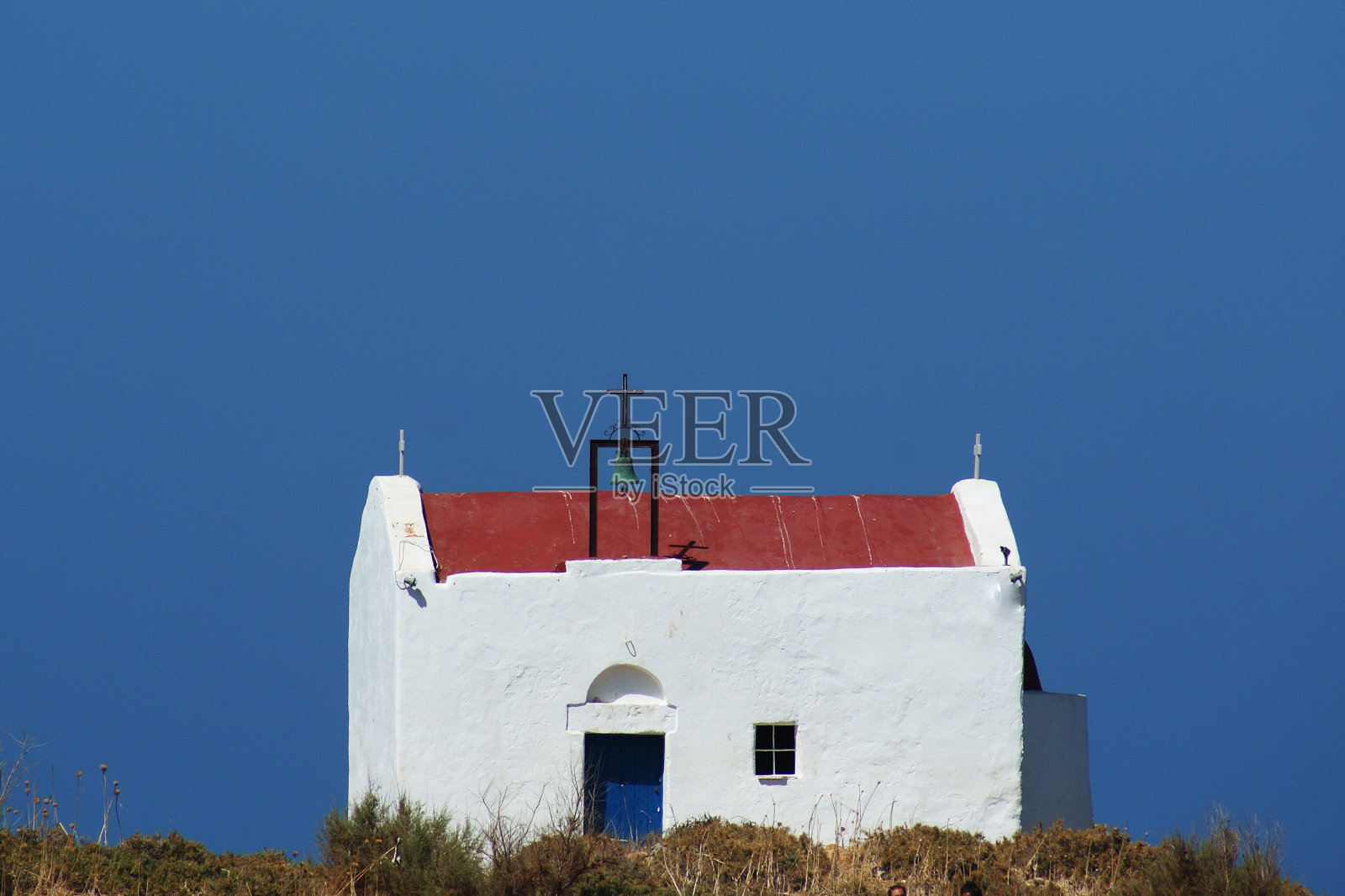希腊省的一个小教堂照片摄影图片