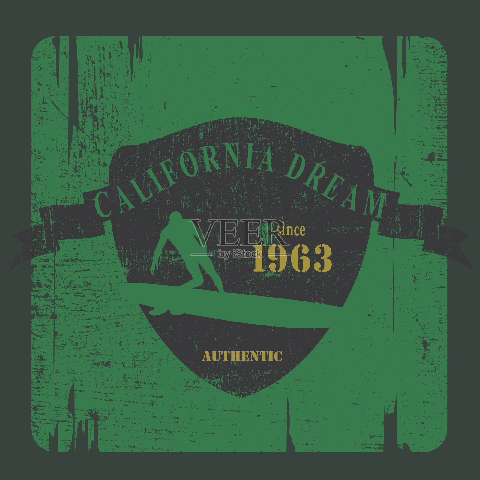 模板冲浪盾与骑手插画图片素材