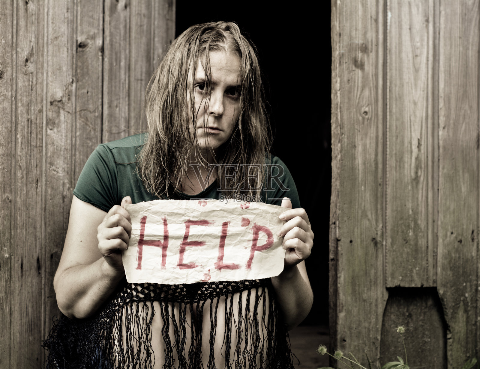 女性抑郁症照片摄影图片