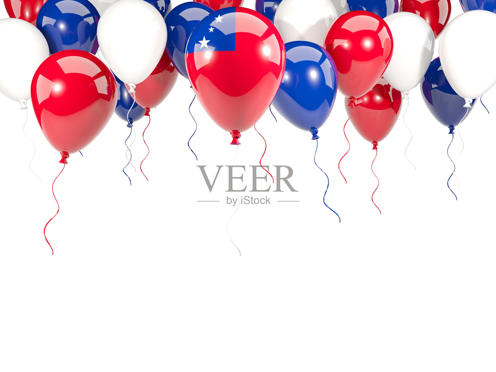 气球上的萨摩亚国旗照片摄影图片