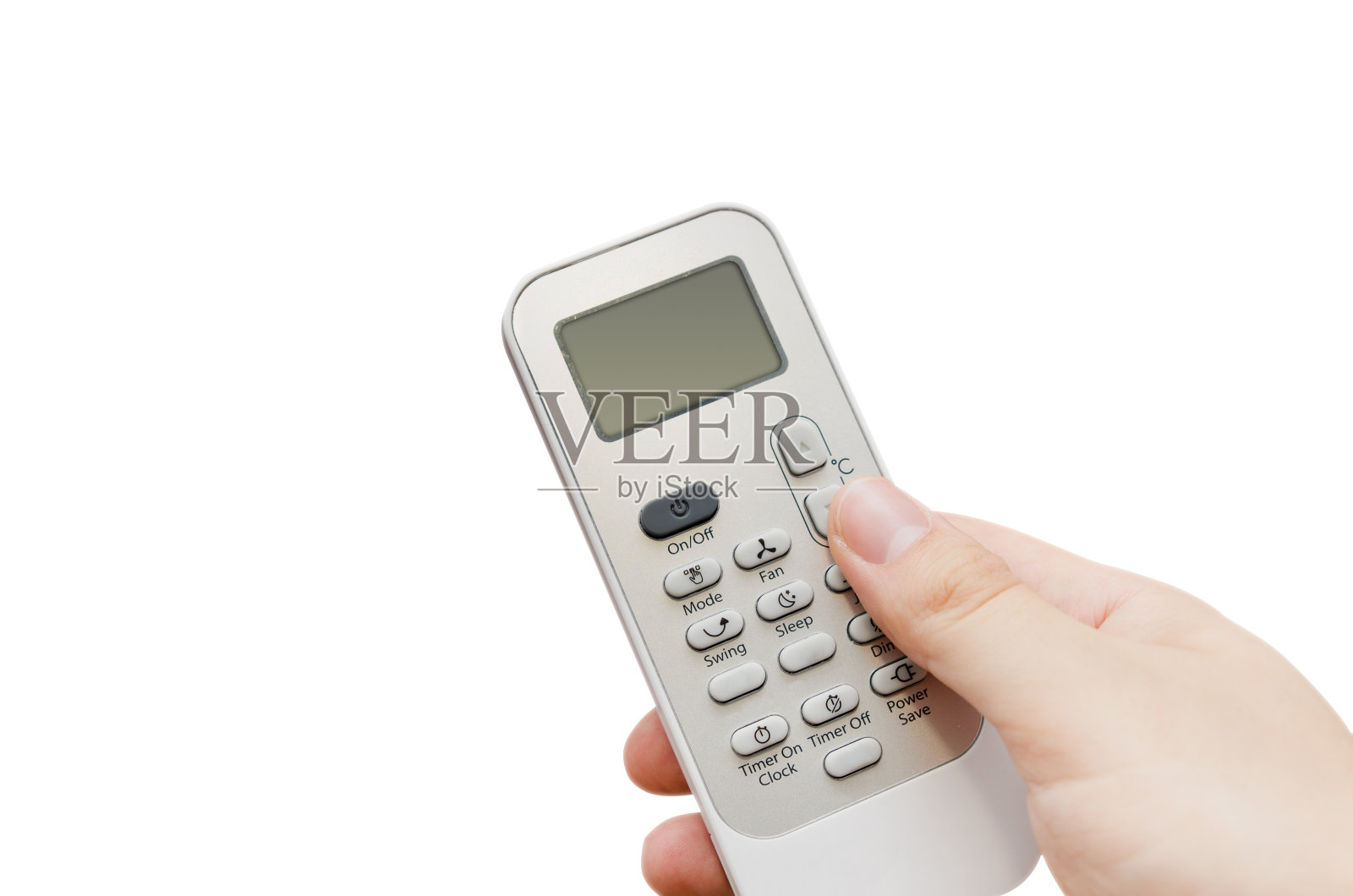 手持遥控器隔离在白色照片摄影图片