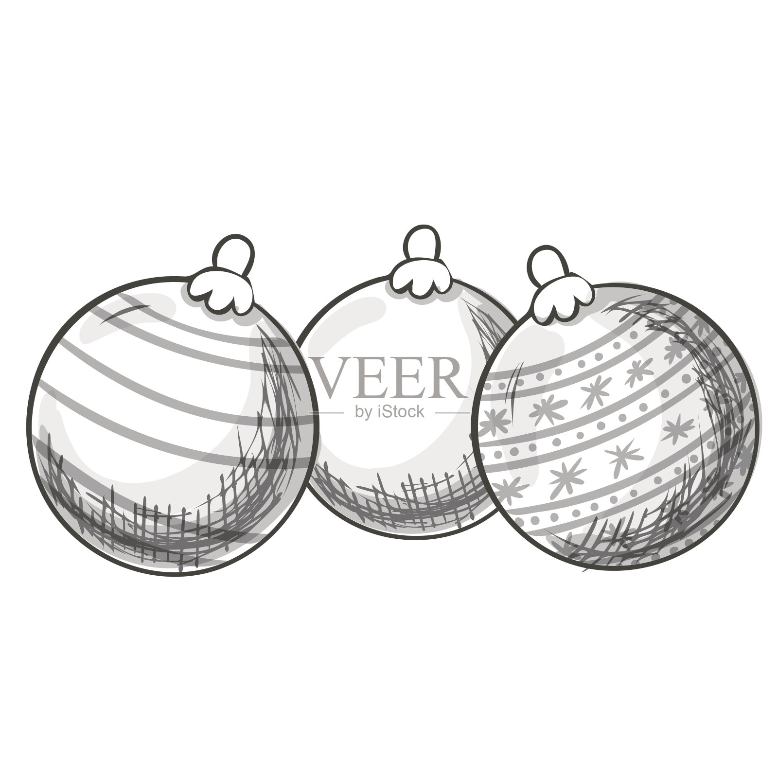 圣诞舞会速写插画图片素材