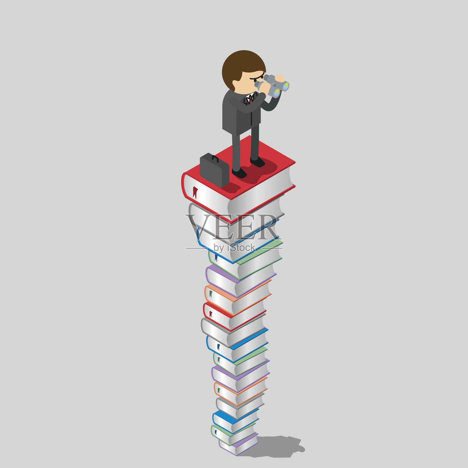 知识企业理念的力量插画图片素材