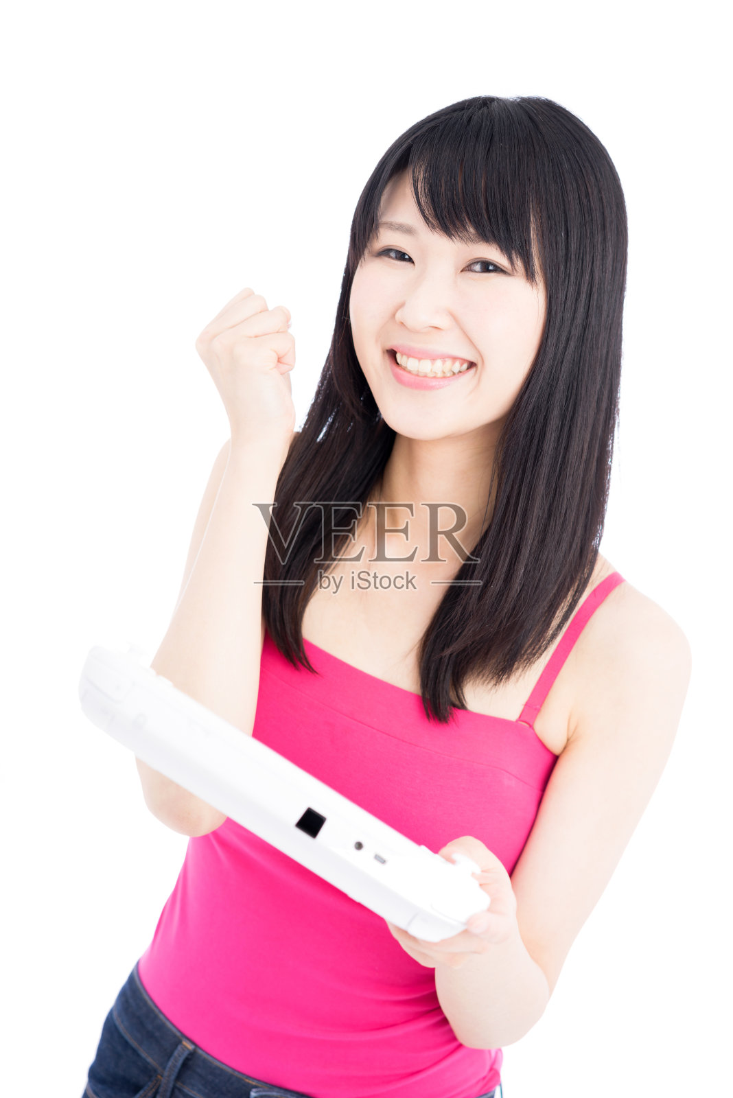 玩电子游戏的女人照片摄影图片