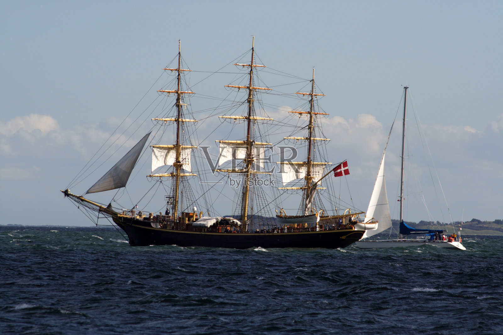 高桅横帆船12照片摄影图片