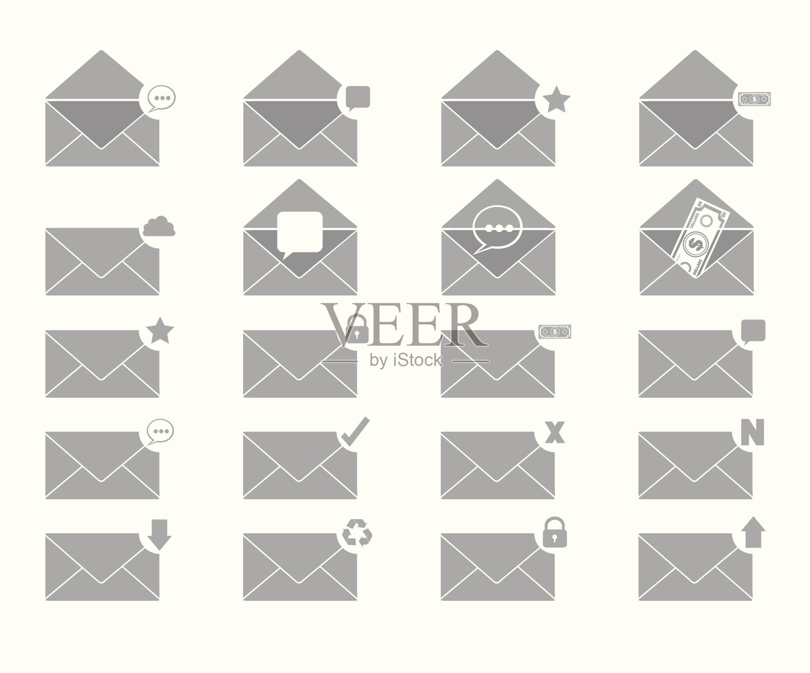 邮件图标插画图片素材