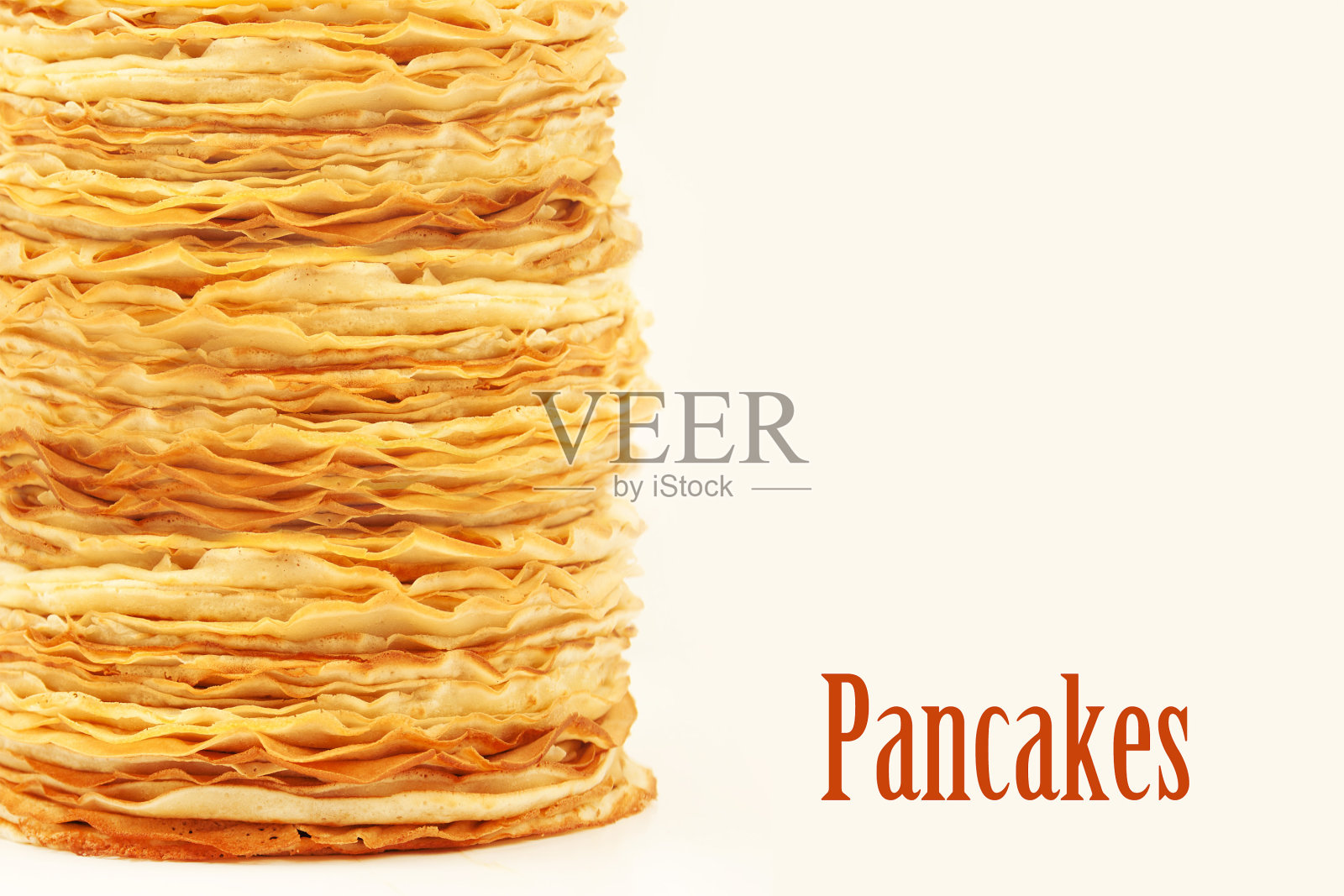 煎饼孤立在白色背景上照片摄影图片