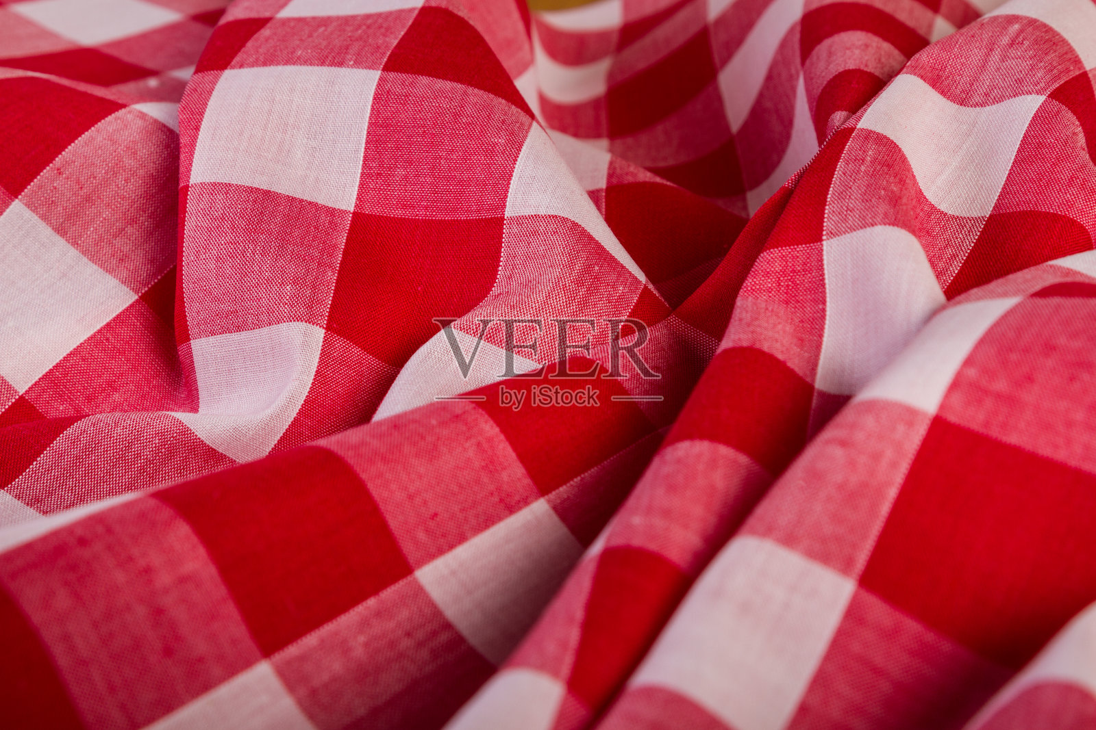 红白格子的桌布照片摄影图片