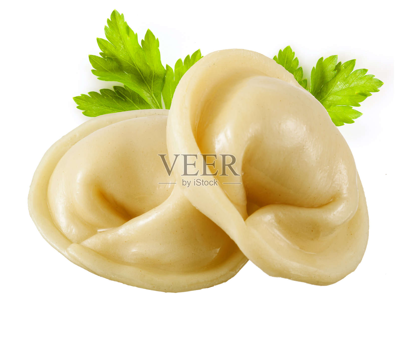 饺子。俄罗斯的佩尔梅尼孤立在白色照片摄影图片