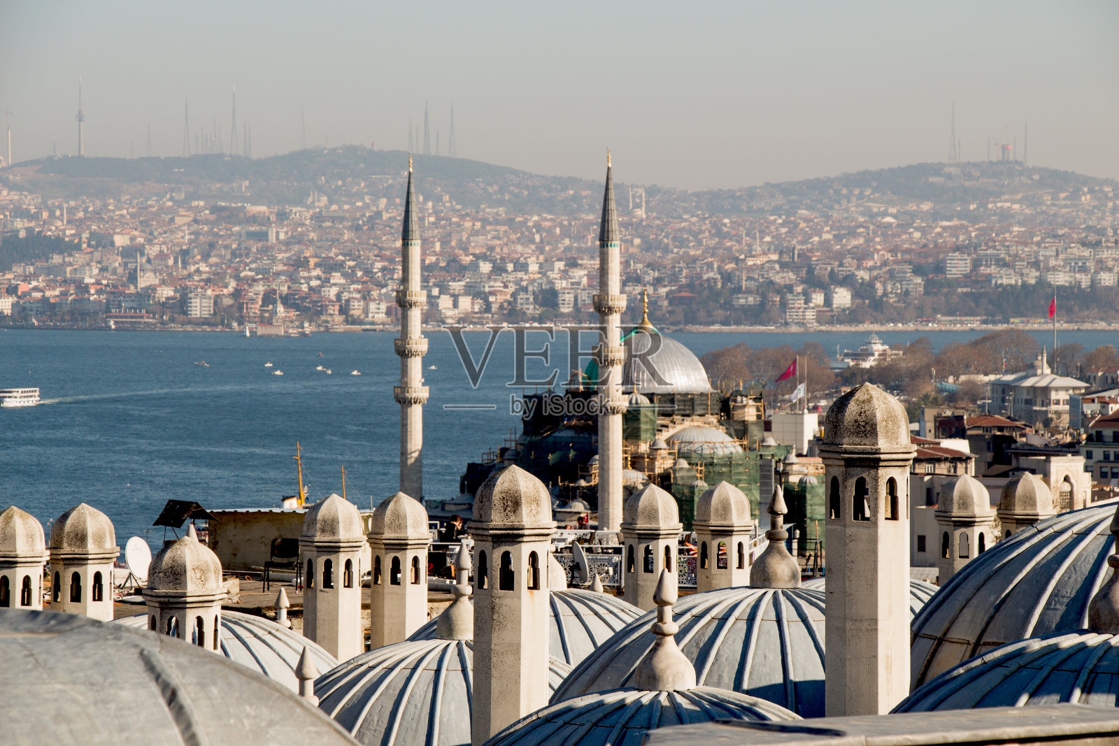 土耳其奥斯曼建筑穹顶的外部视图照片摄影图片