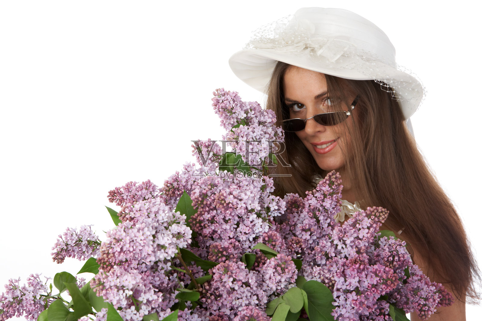 淡紫色的肖像照片摄影图片