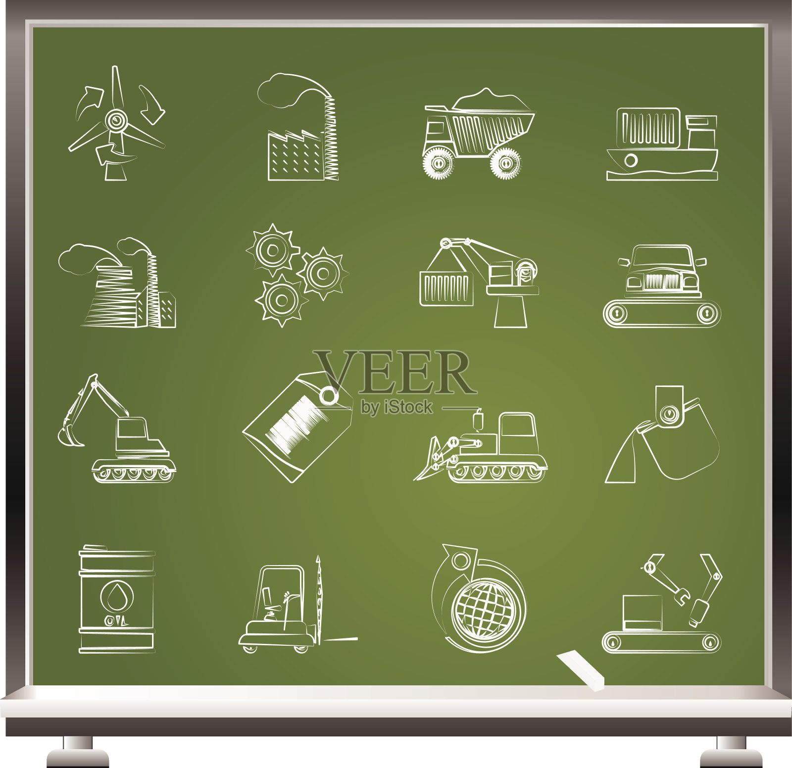 不同类型的商业和行业图标图标素材