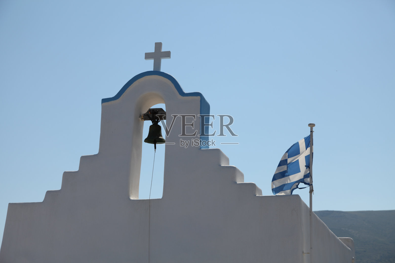 帕罗斯岛上的教堂照片摄影图片