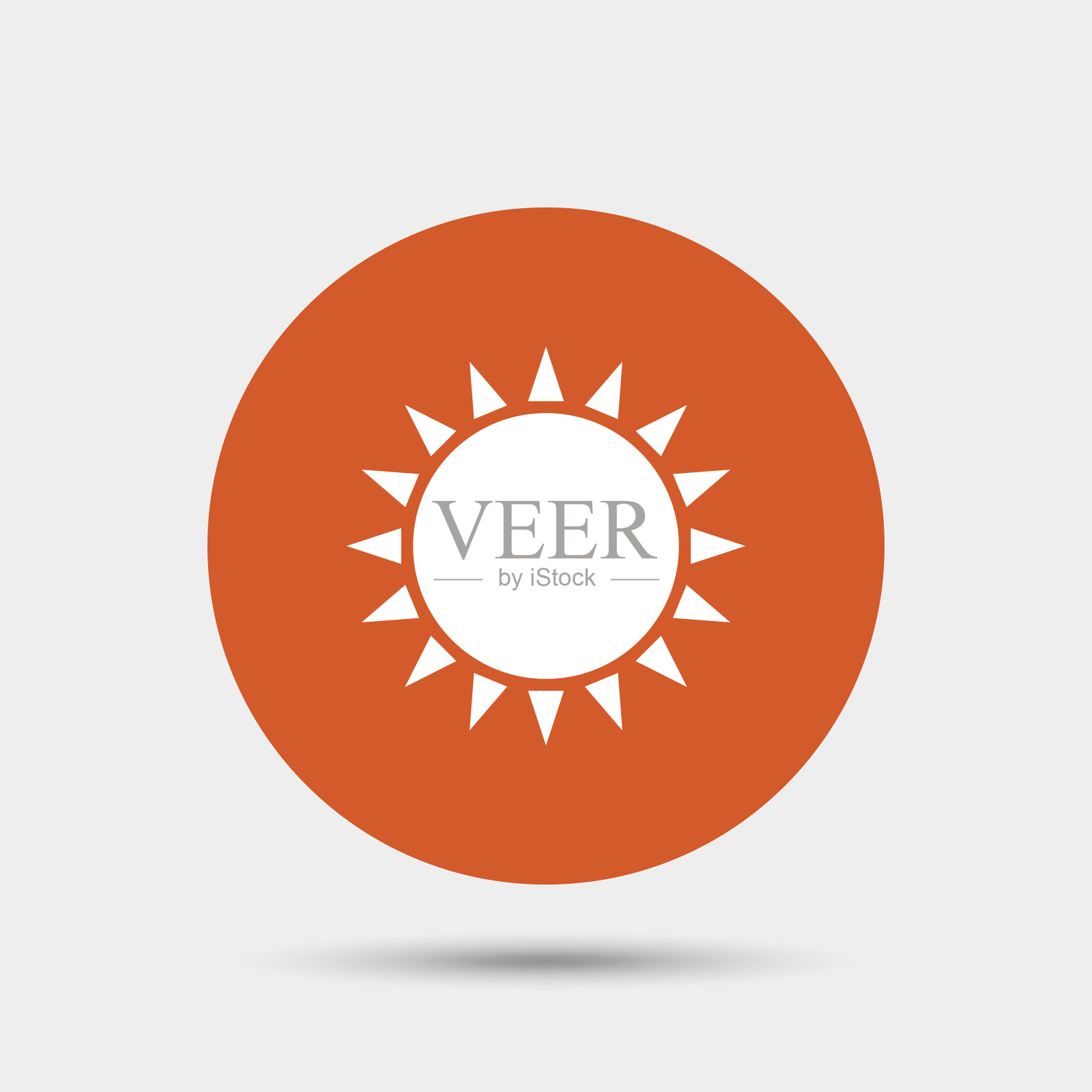 太阳图标。夏天阳光的象征。图标素材