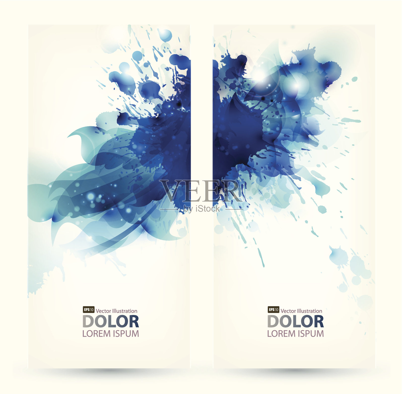 两幅旗帜插画图片素材