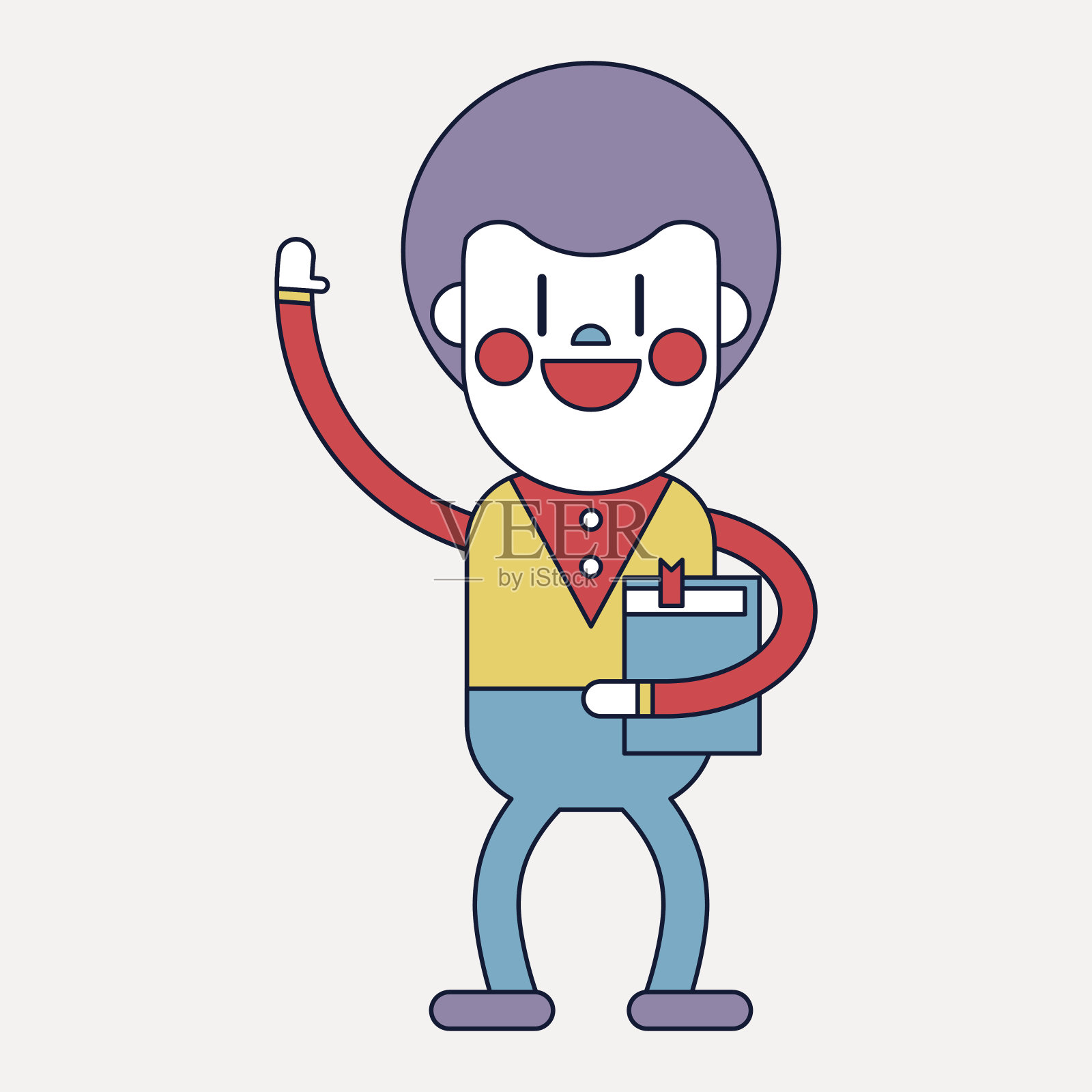 人物插图设计。商人的卡通插画图片素材