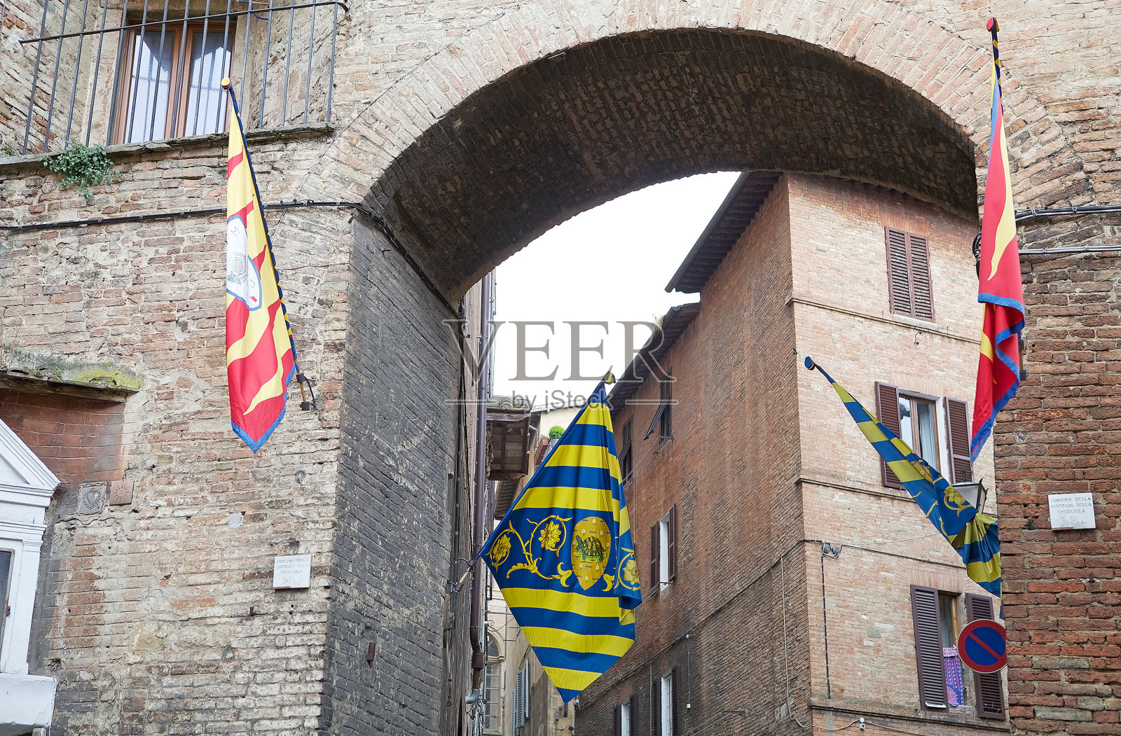意大利托斯卡纳锡耶纳的Contrade照片摄影图片