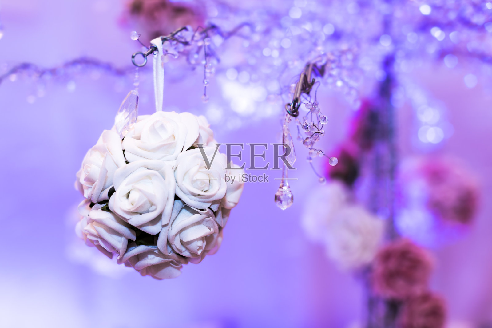 婚礼装饰花球照片摄影图片