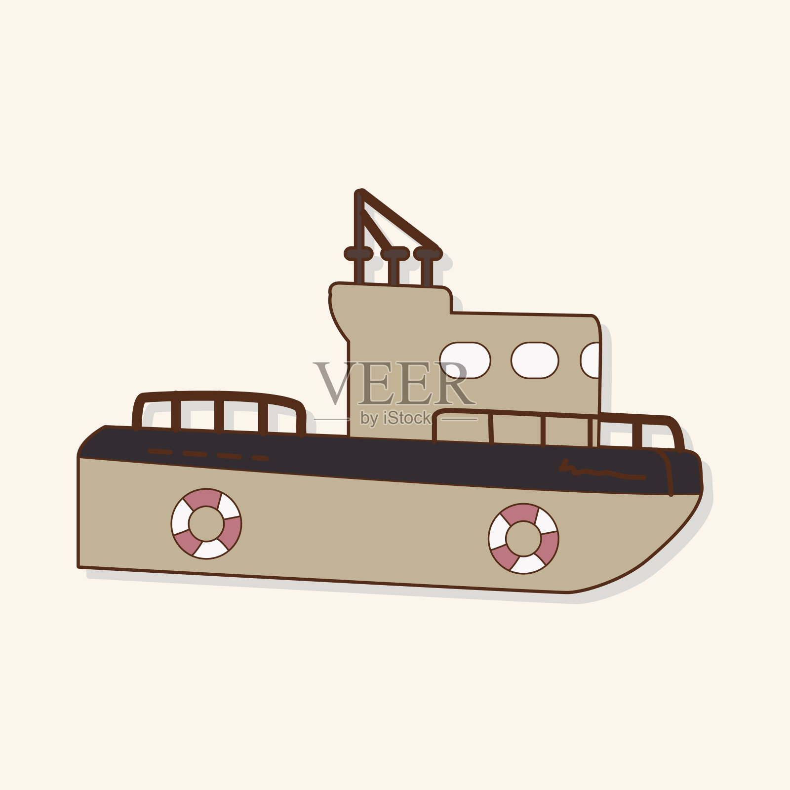 交通船主题元素向量、eps插画图片素材