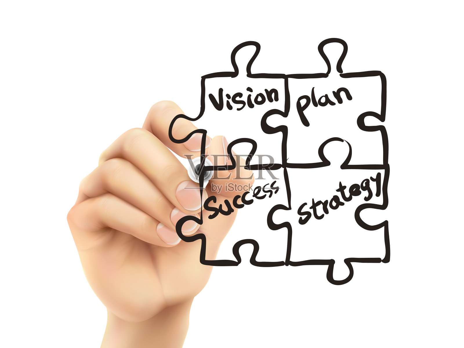 商业概念写的3d手照片摄影图片