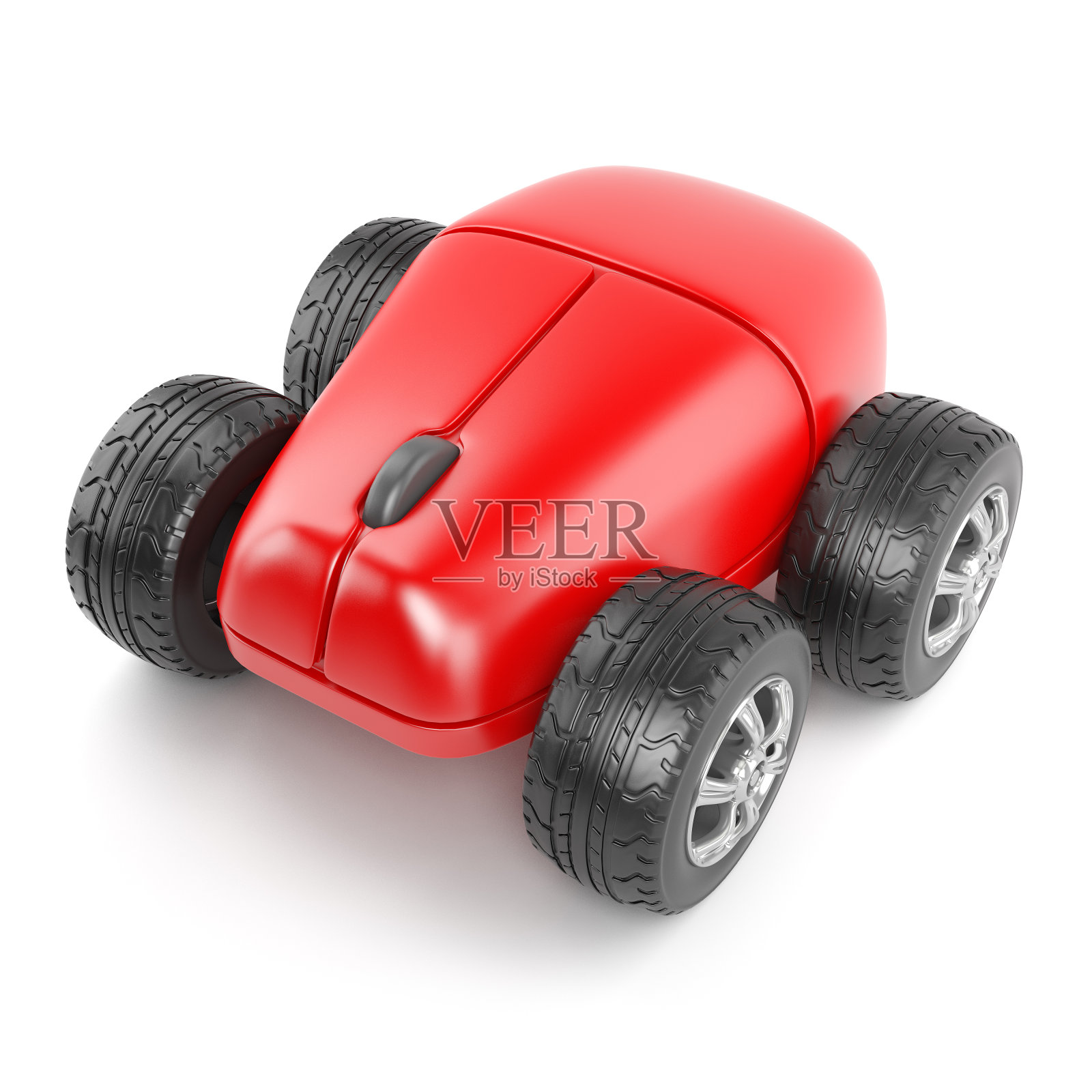 带轮子的3d电脑鼠标照片摄影图片