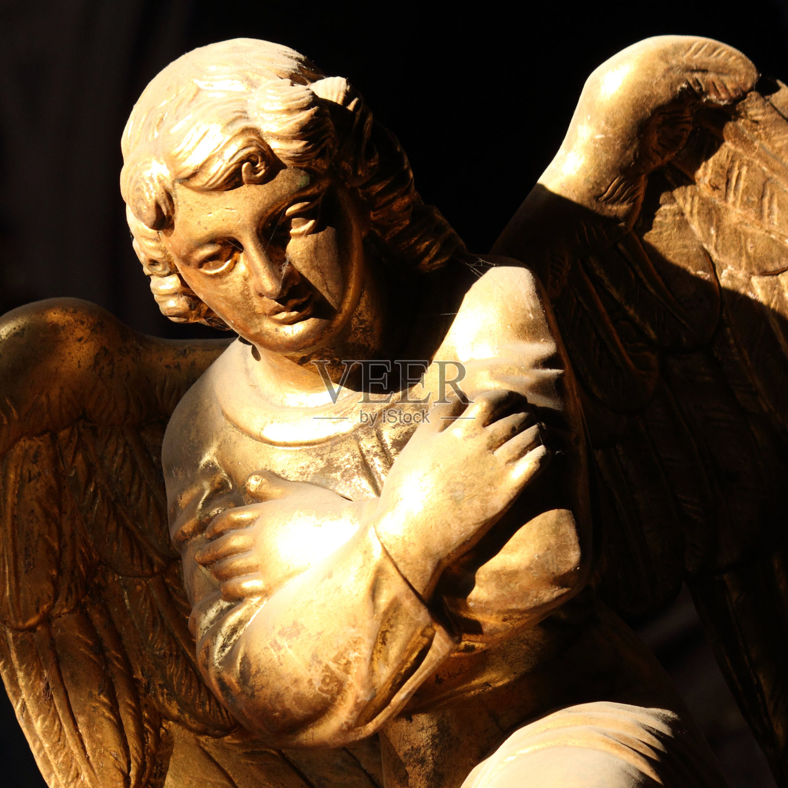 祈祷天使的形象照片摄影图片