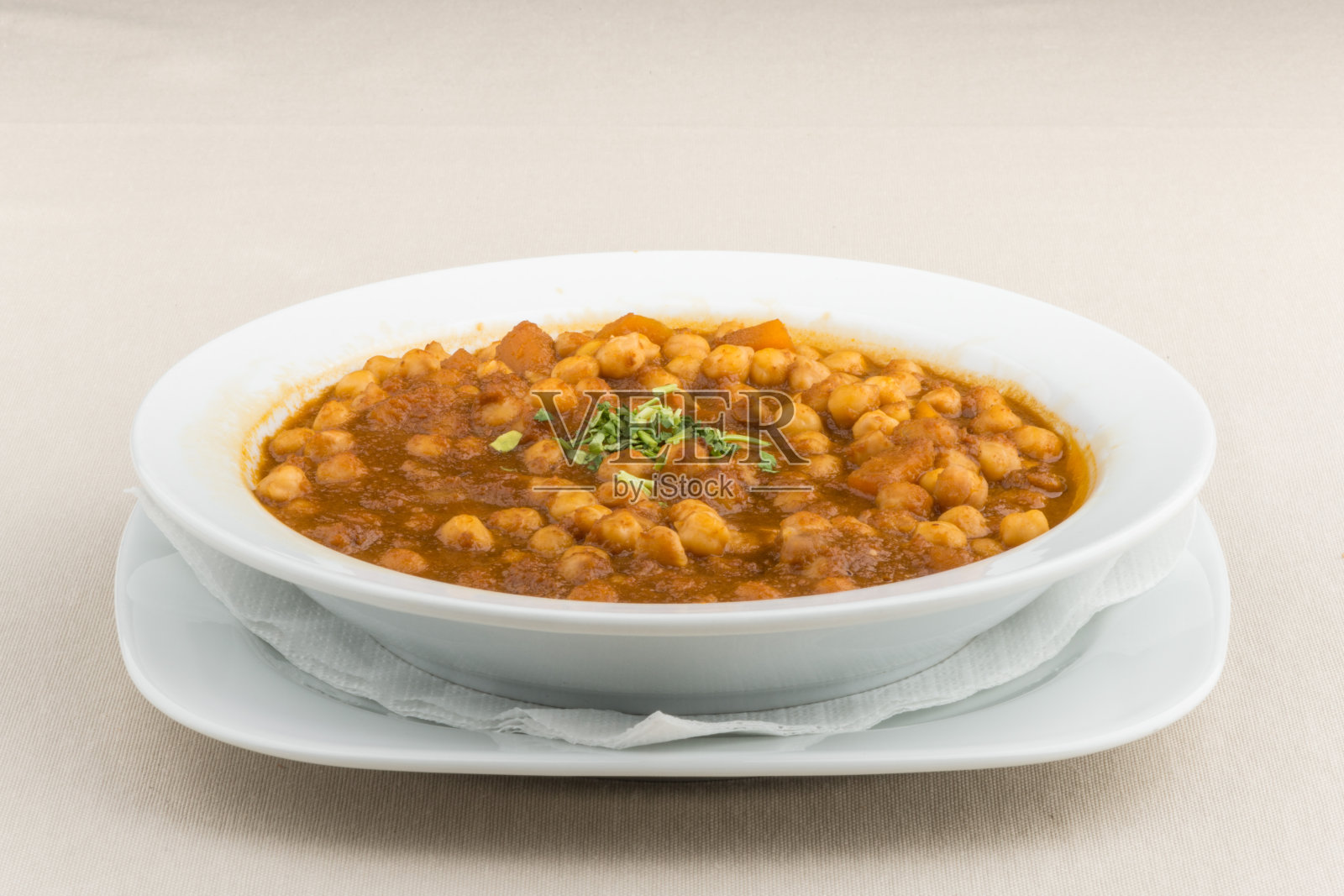 鹰嘴豆素炖菜照片摄影图片