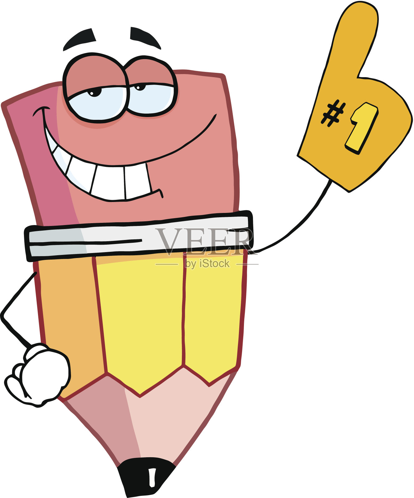 铅笔一号插画图片素材