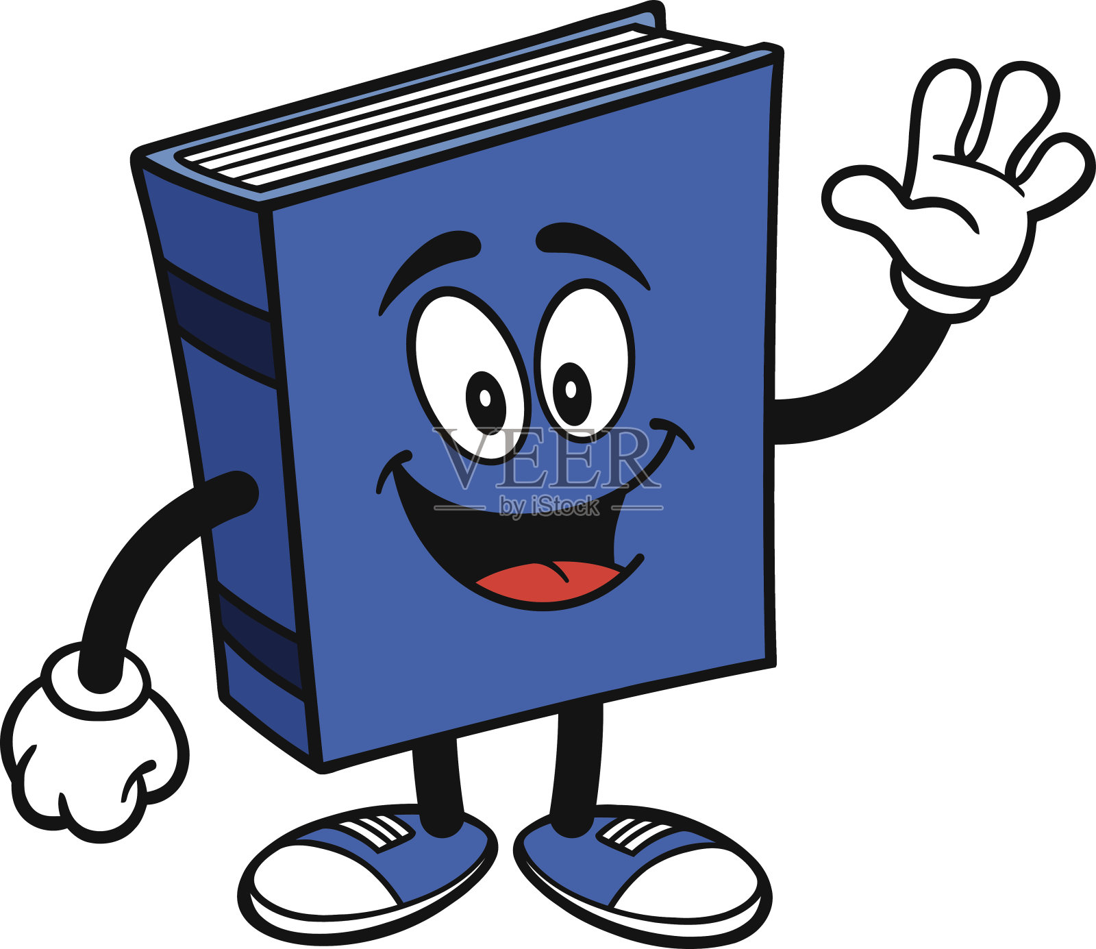 蓝皮书挥舞着插画图片素材