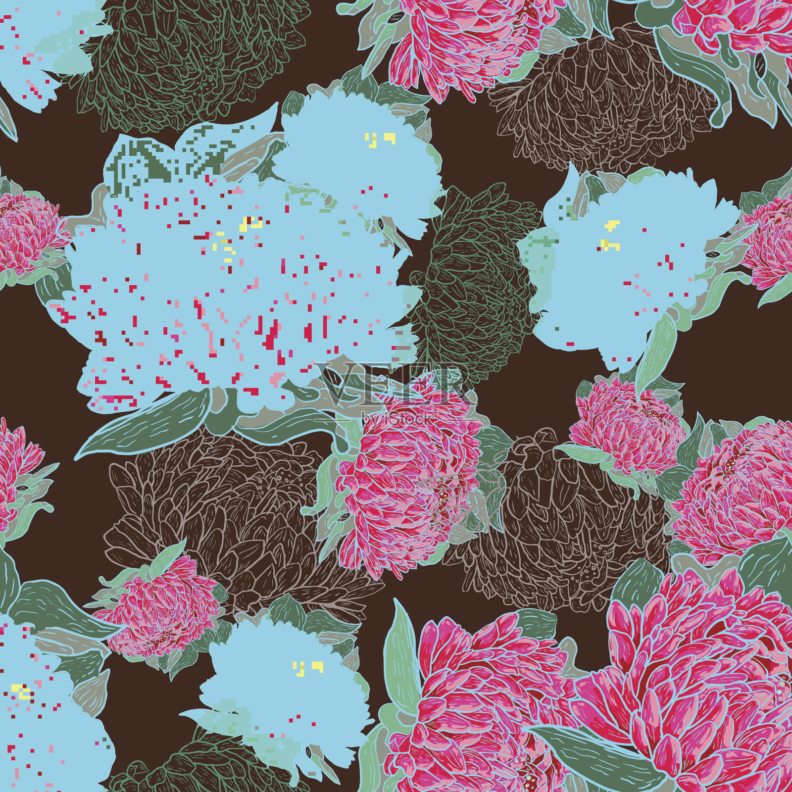 花的背景插画图片素材