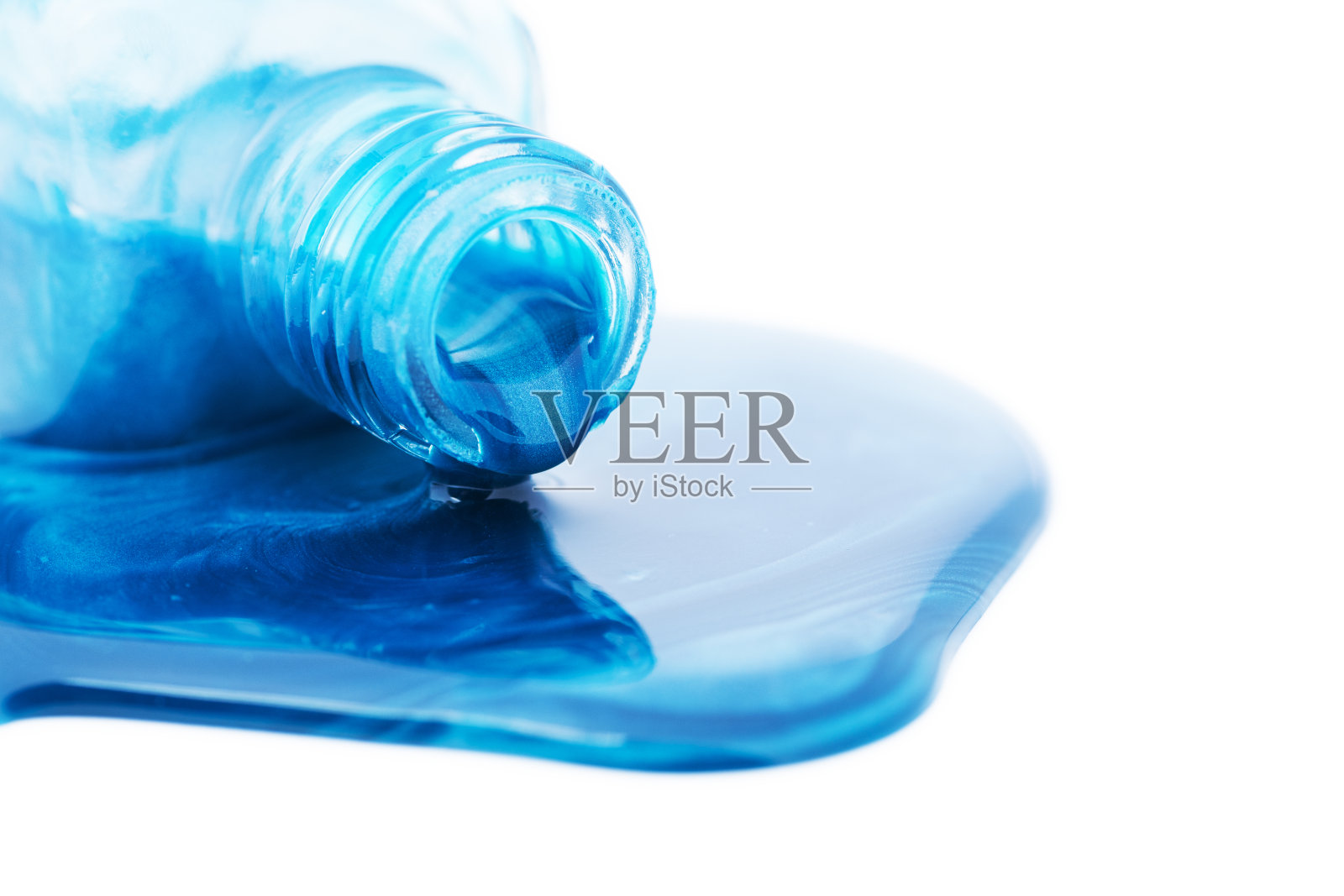 蓝色的指甲油照片摄影图片