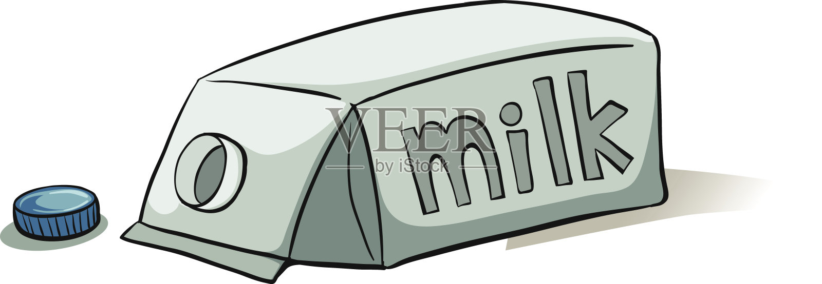 牛奶容器插画图片素材