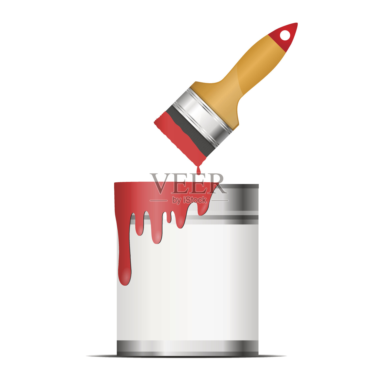 银行用彩色的油漆和刷子设计元素图片