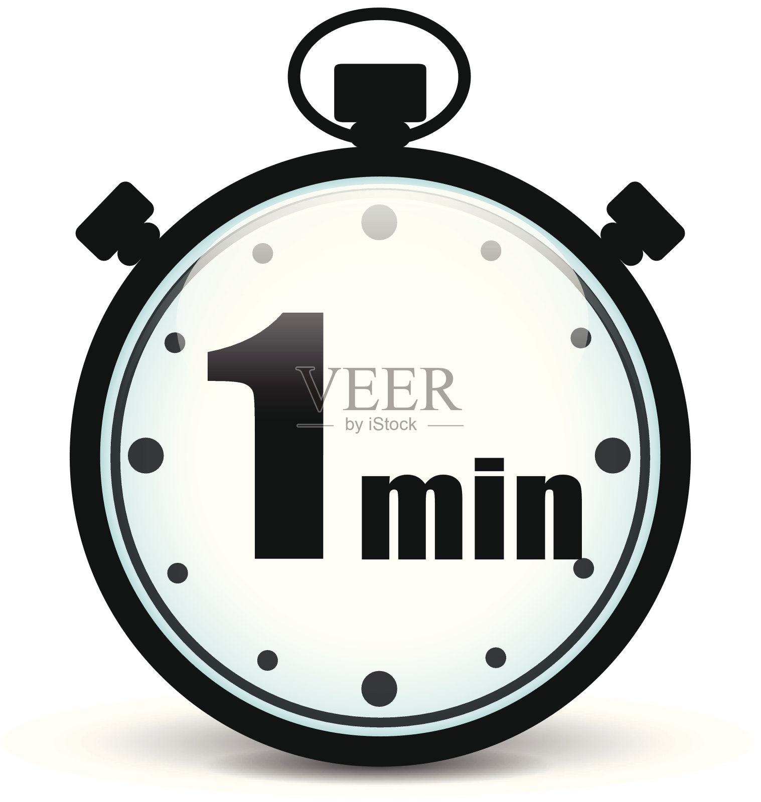 矢量一分钟秒表插画图片素材